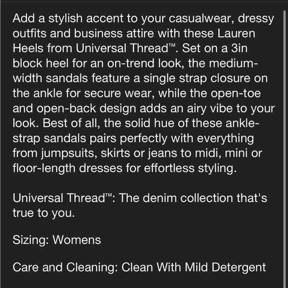 NWT UNIVERSAL THREAD heels - Picture 7 of 8